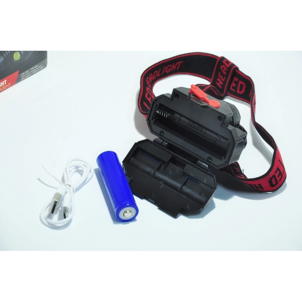 Ліхтарик налобний X-Balong KX-1805, 3 режима, Zoom, 1*18650 (В Комплекті) Usb