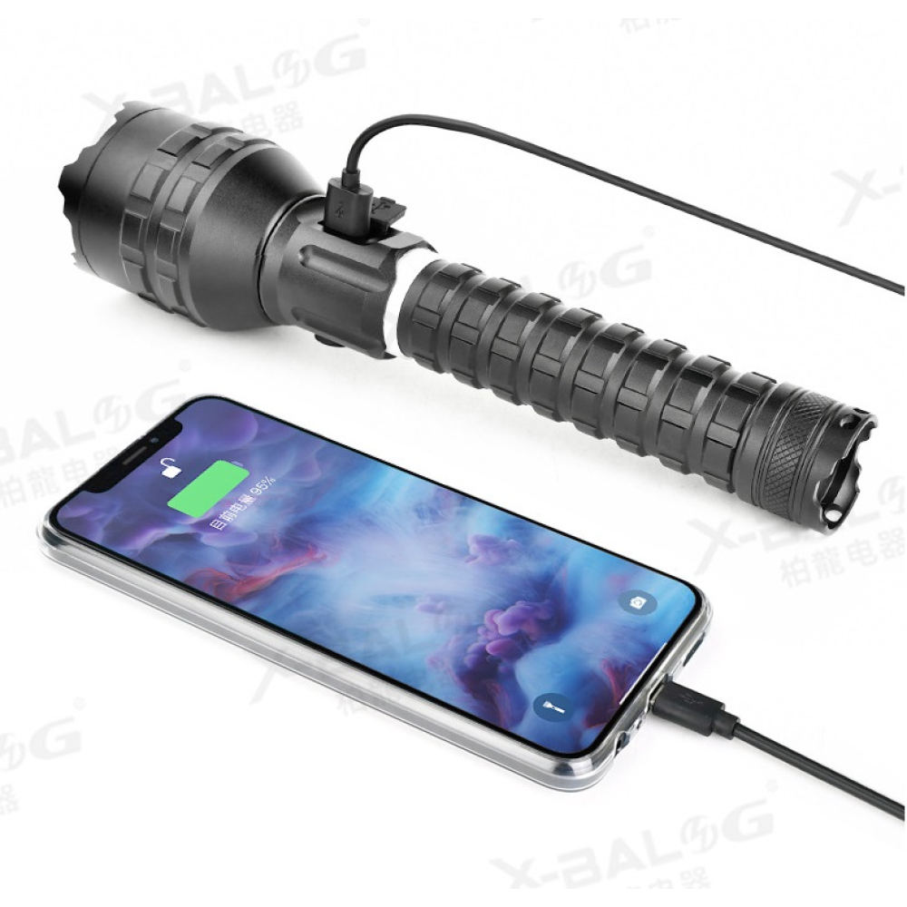 Ліхтарик-ручний АКБ 2*26650,8800 mAh,діод P160,TYPE-C,метал. корп.“X-Balong“ BL-P912-360 PoweBank