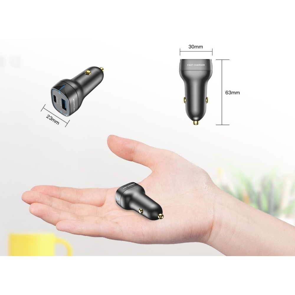 АЗП 12/24V 1USB-1Type-C 4,8А 24W PD20W.QC3.0 G10