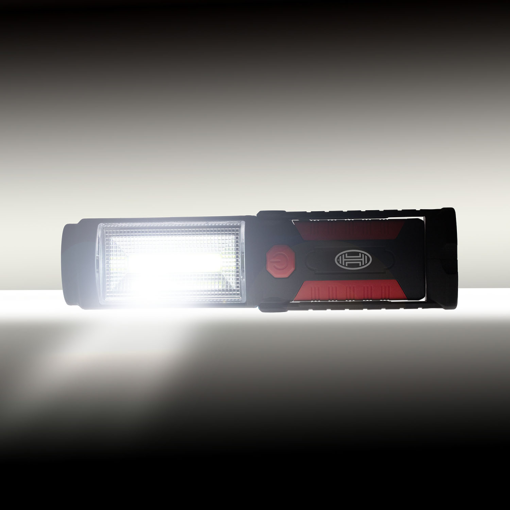 Переноска діодна 3W COB/220 lm +1W L=215/3000mAh/microUSB/Heyner Led 575100/зміна кута,магніт, гачок