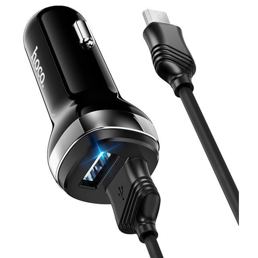 АЗП Hoco Z40 + кабель Lightning (Чорний)