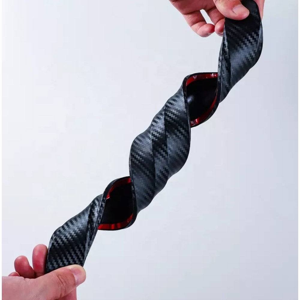 Молдинг бампера 40cm x 5.5cm Чорний Carbon XB-269 (2шт)