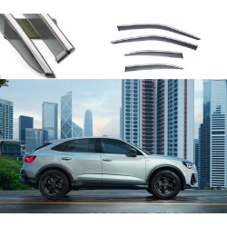 Дефлектори вікон Audi Q3 Sportback 2020- скотч“FLY““молдинг із нерж.сталі 3D“BADQ32023-W/S(86)