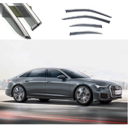 Дефлектори вікон Audi A6L (C6) 2012-2018 скотч“FLY““молдинг із нерж.сталі 3D“ BAD6L1523-W/S(85)