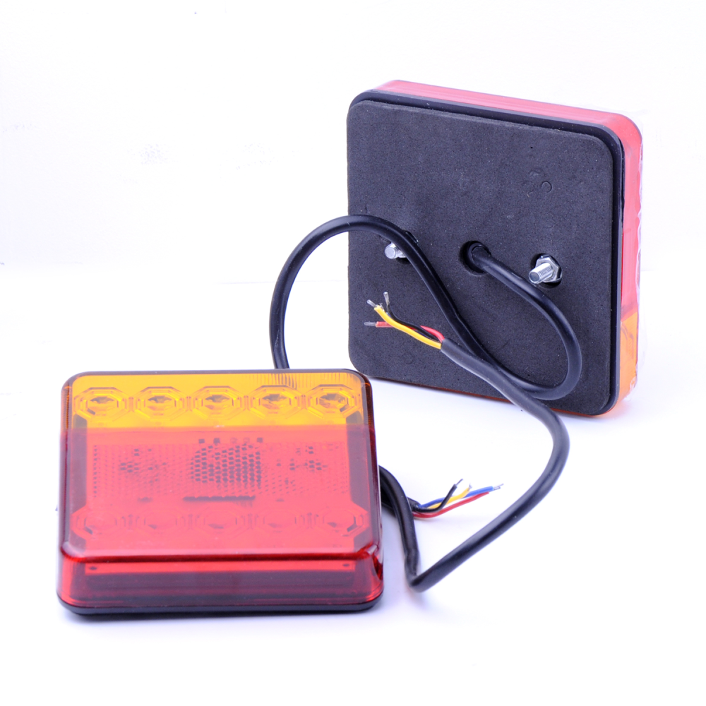 Задній ліхтар квадратний 12-24V 10х10см “NZ-427А -602-A“ LED 10 Корея SQ-0018 (2шт)/уп)