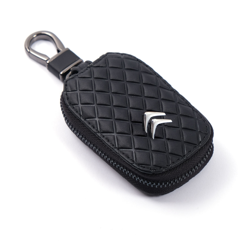 Чохол для ключів з карабіном Citroën (Екошкіра) Ромб