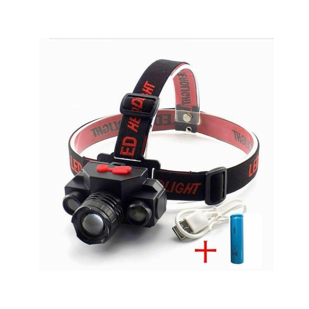 Ліхтарик налобний X-Balong KX-1805, 3 режима, Zoom, 1*18650 (В Комплекті) Usb