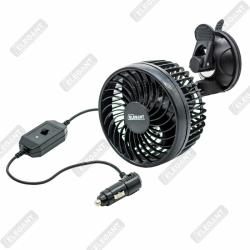 Вентилятор 12V “4,5 дюйми“ на присосці “Elegant“ два режими / 101 550