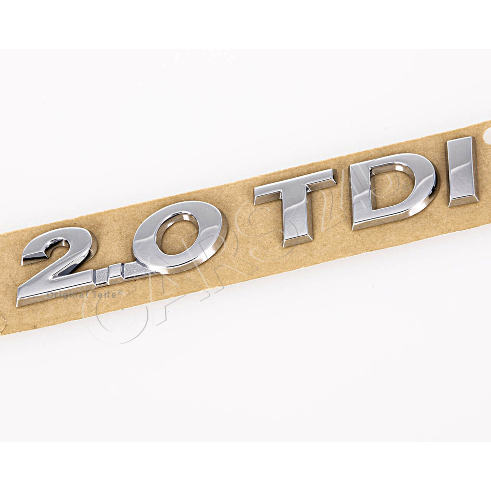 Емблема - напис “2.0 TDI“ Passat 2011-2015 скотч ХРОМ 102х16мм 3AA853675E739