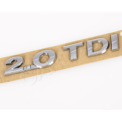 Емблема - напис “2.0 TDI“ Passat 2011-2015 скотч ХРОМ 102х16мм 3AA853675E739