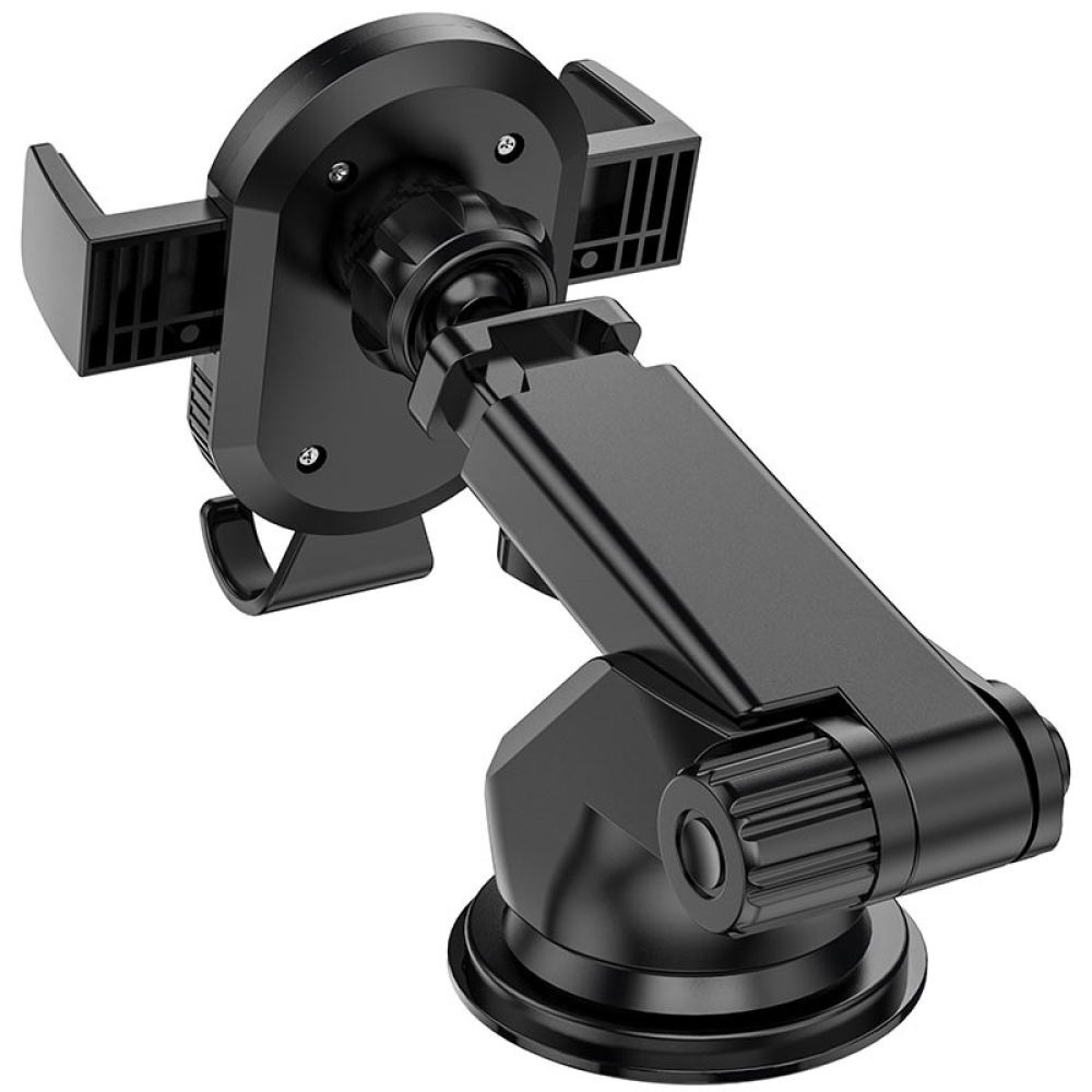 Автотримач для телефону затискач під вагою BOROFONE BH39 телескоп Amazing center console. Black