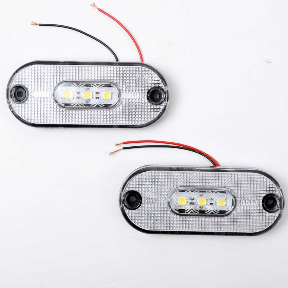 Габарит - білий - 110х40мм - 12/24V Led 3 діода - “FR-181“ - К-471 (2шт)