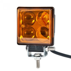 Фара-LED Квадрат 12W 75*75*49mm (3W*4) 10-30V Дальнє/Spot “BELAUTO“ (BOL0403 QLА) Жовтий (1шт)