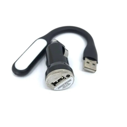 AЗП 12/24V 1USB + USB ліхтарик (гнучкий) IDC-008