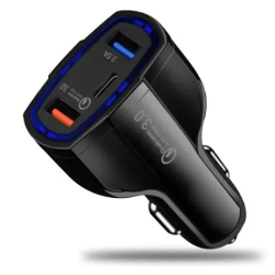 AЗП Sertec ST-1100 Type-C/2-USB Quick Charge 3.0 + кабель Micro usb
