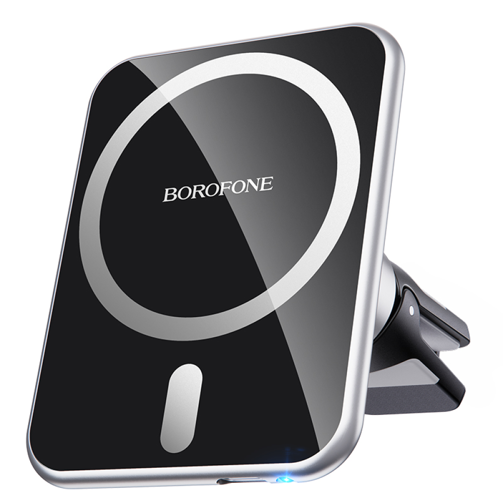Автотримач з бездротовою зарядкою BOROFONE BH43 Xperience (для iPhone 12 і вище), на повітропрові