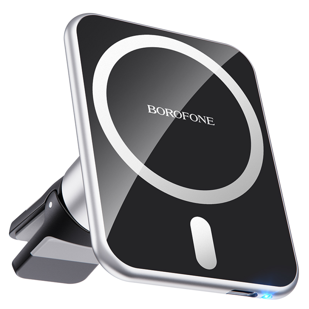 Автотримач з бездротовою зарядкою BOROFONE BH43 Xperience (для iPhone 12 і вище), на повітропрові