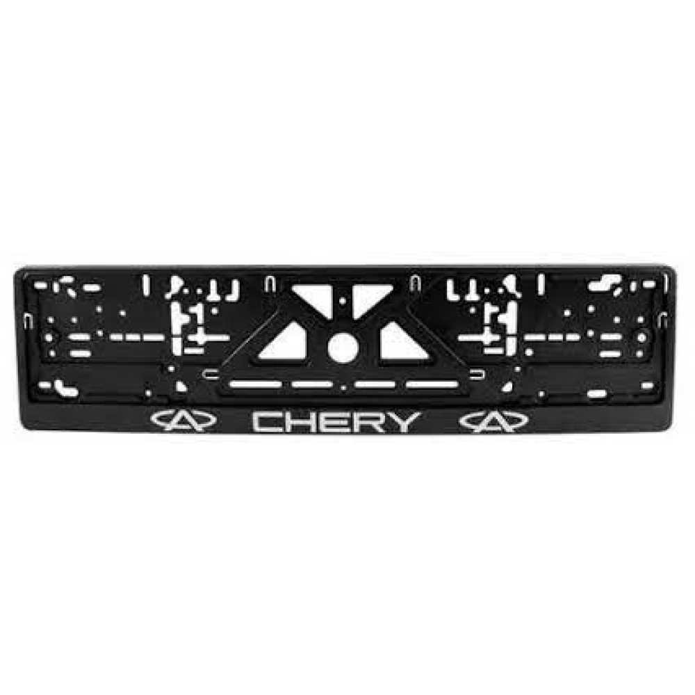 Рамка номера CHERY “защіпка“ 3D напис Хромований (Поліпроп./гнучкий морозостійкий)