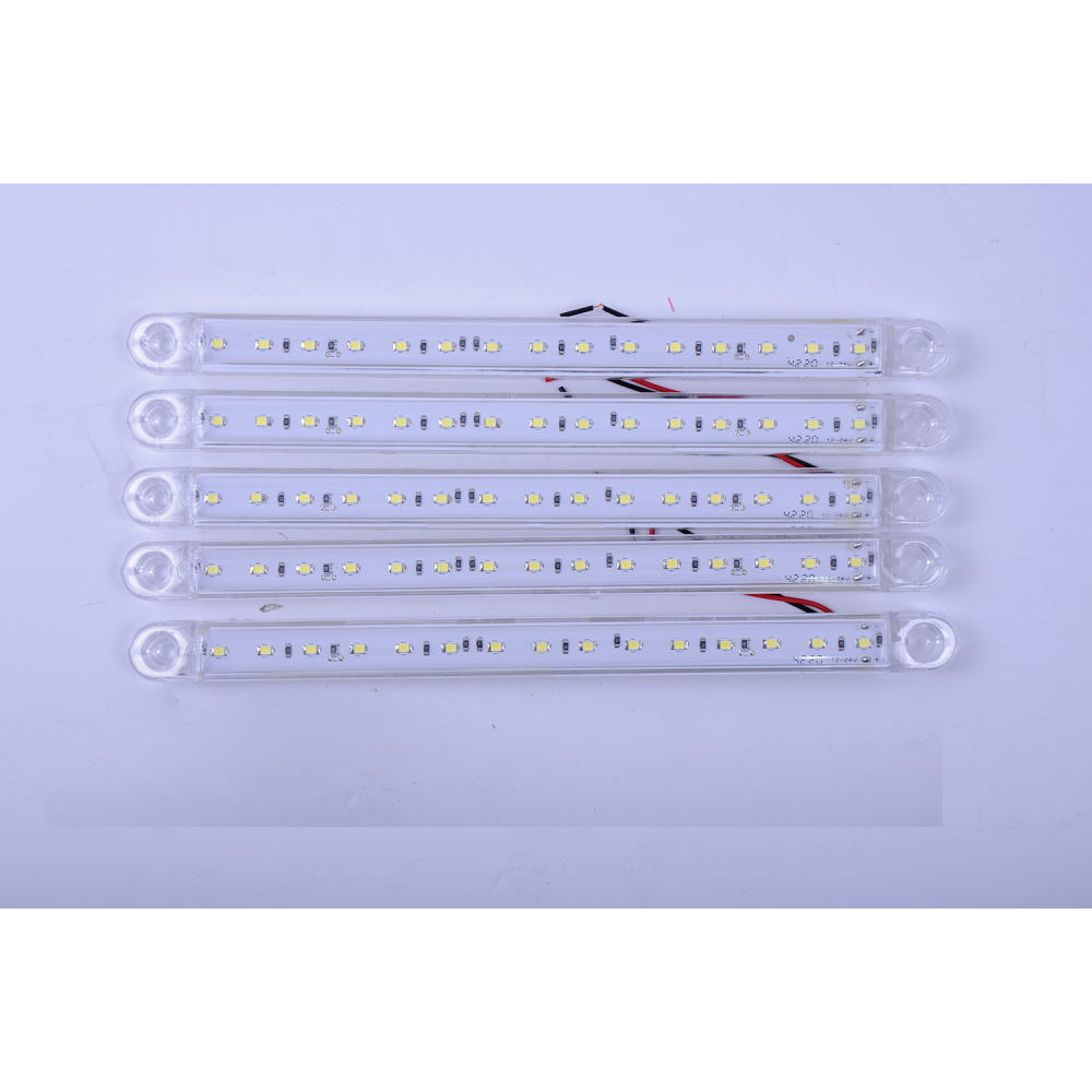 Габарит - білий - 204х20мм - 12/24V Led 15 діод - “Thoc Auto“ ТН-1510 (5шт)