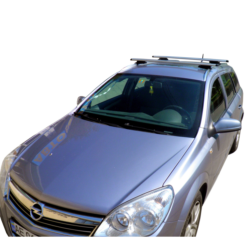 Багажник модельний Opel AstraH Caravan 07- у зборі з алюмін.аеро поперечок(1,15м)на рейлінг“Кенгуру“