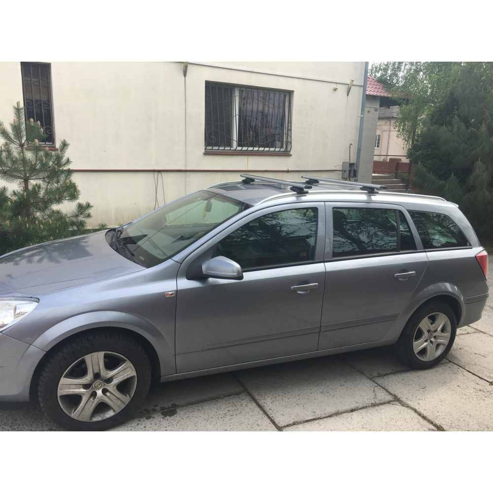 Багажник модельний Opel AstraH Caravan 07- у зборі з алюмін.аеро поперечок(1,15м)на рейлінг“Кенгуру“