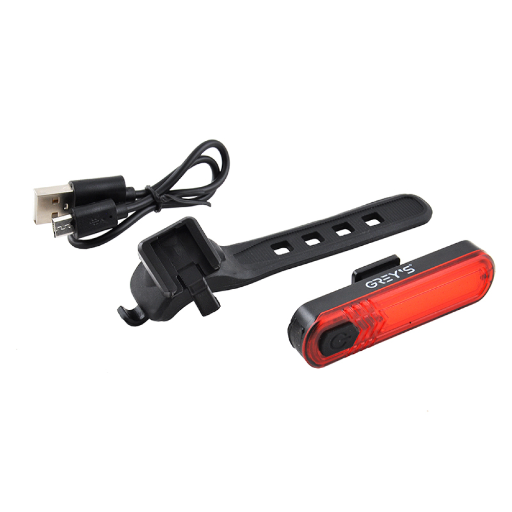 Ліхтар задній велосипедний 10LED/60lm/7 реж. роботи/IPX4/microUSB/кріплення Greys №GR11150