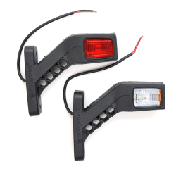 Габарит “ріжки“ косий 13см 12/24v червоний+білий+жовтий 1+1+2LED “CERAY“ Л-091 (2шт/уп)