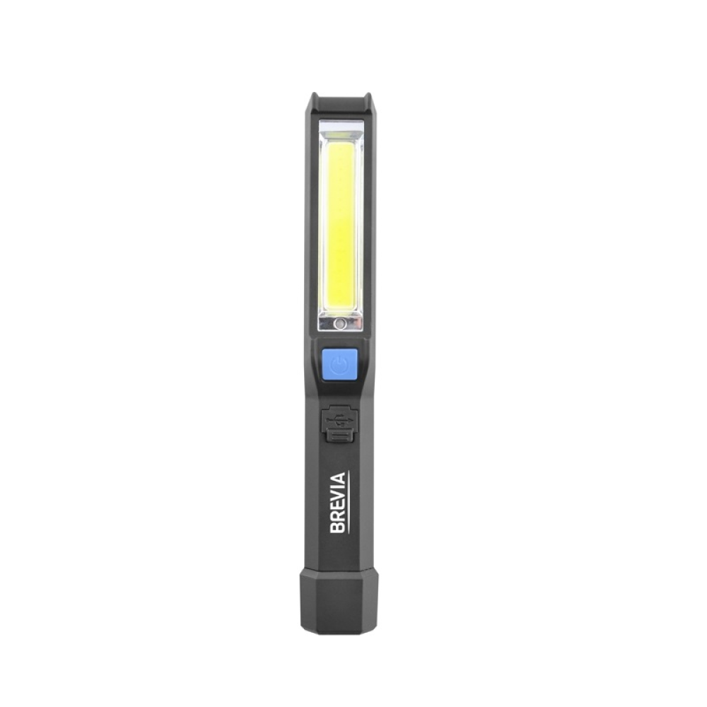 Переноска діодна 2W COB/150 lm +1W L=165 D=25/900mAh/microUSB Brevia Led Pen Light 11220//магніт