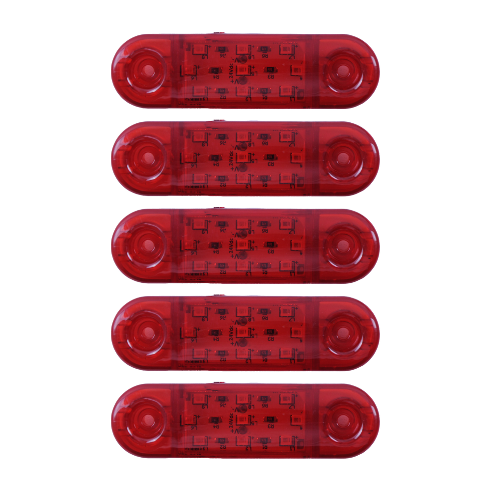 Габарит - червоний - 110х40мм - 12/24V Led 9 діодів - “MRT-23“ - К-132 (5шт)