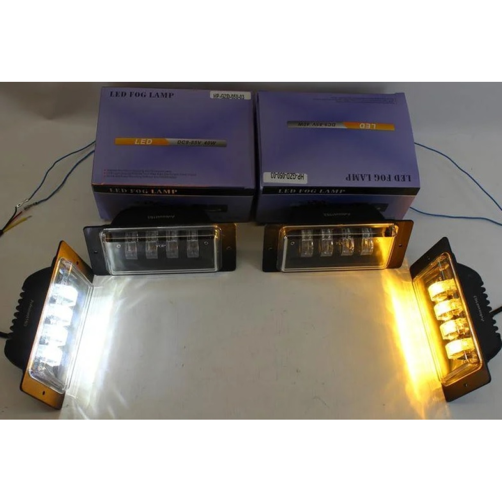 Додаткові фари LED - ВАЗ 2110-15 60W (4*15W) Лінза,Рамка,регул. нахилу 174 * 84 * 46мм IP68 (1 шт)