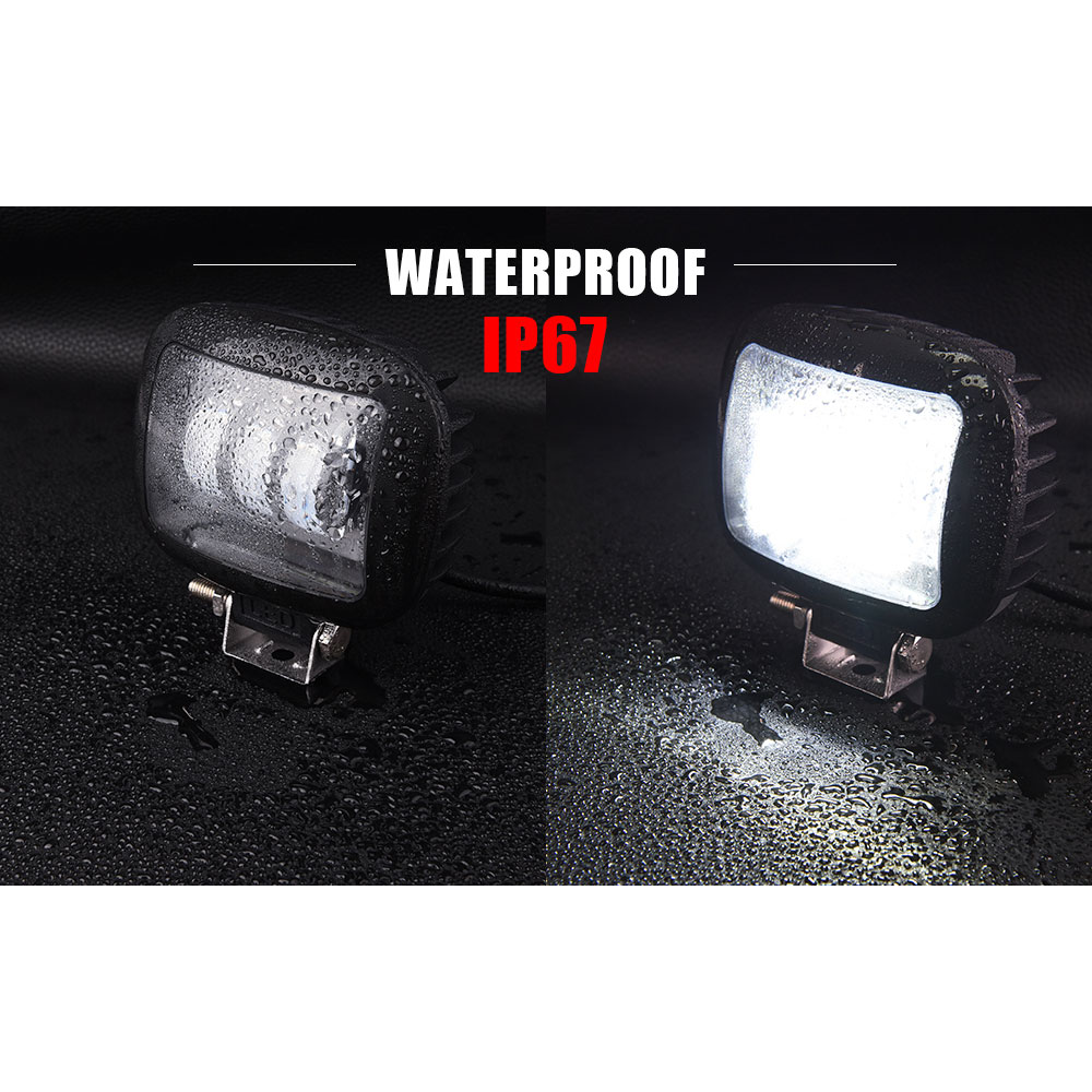 Фара-LED Квадрат 45W (15W*3) 10-30V 120*100*60mm Ближнє(Кріплення знизу) PREMIUM (Глянець)+ДХО 8866