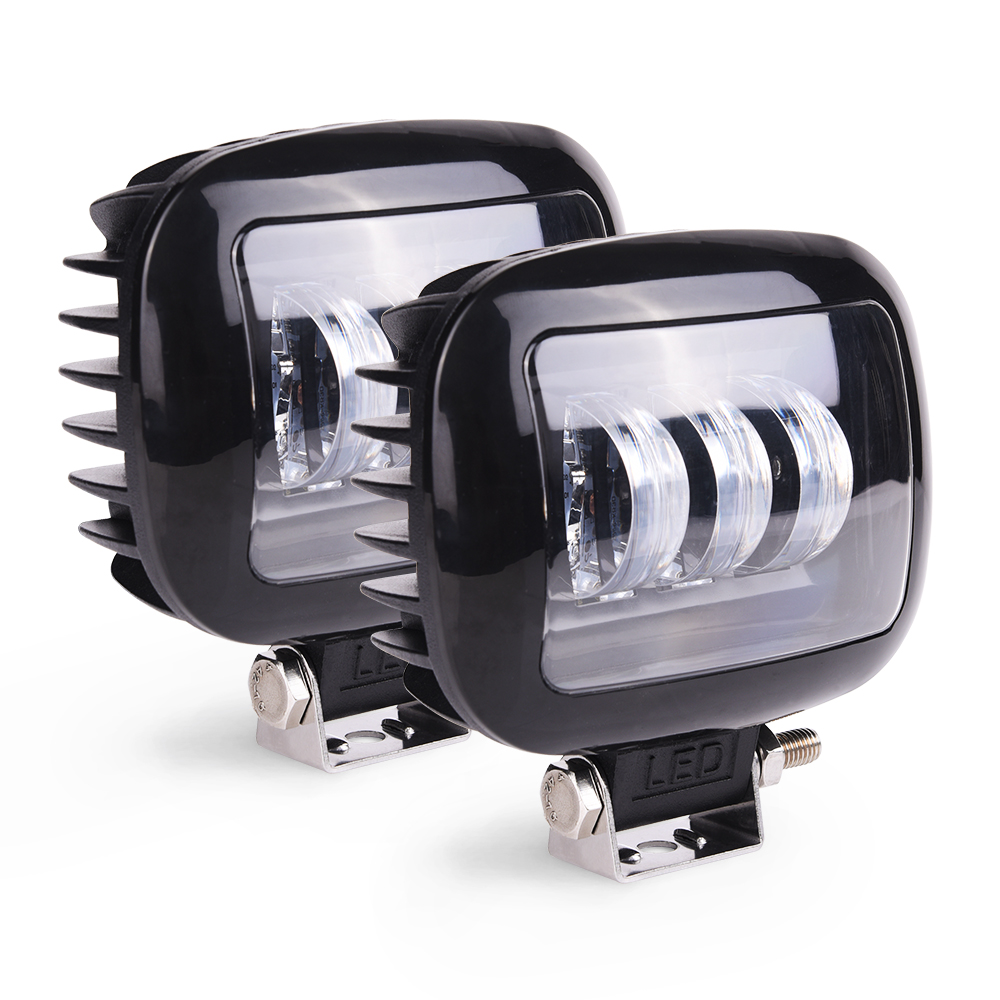 Фара-LED Квадрат 45W (15W*3) 10-30V 120*100*60mm Ближнє(Кріплення знизу) PREMIUM (Глянець)+ДХО 8866