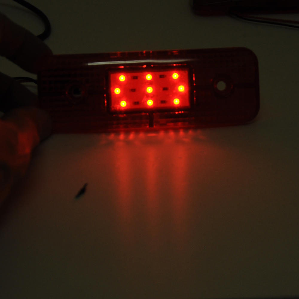 Габарит - червоний - 115х40мм - 12/24V Led 9 діодів - “MRT-60“ - K-062 (5шт)