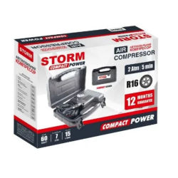 Компресор STORM Compact Power 20600 12v/7Atm/15л/хв/60 Вт/дл. шлангу 0,45м (20шт/ящ)