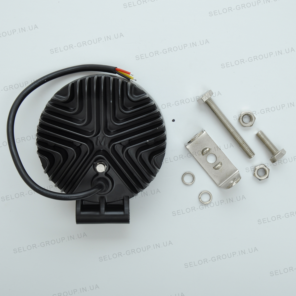 Фара-LED Круг 60W 110 * 45mm (3W * 20) 10-30V Дальнє / SPOT Cree + ДХО + відбивач Чорний (1-60W) (1ш