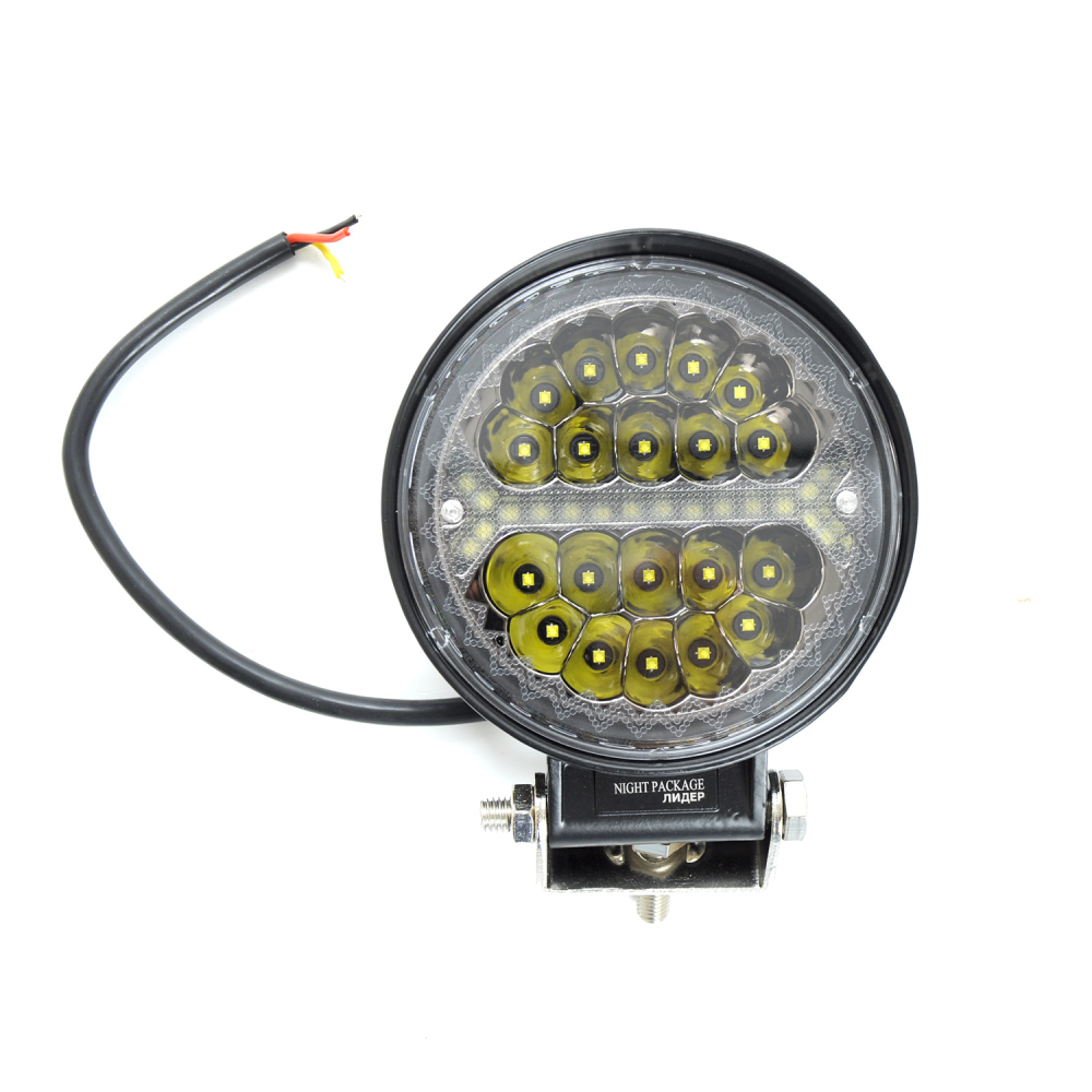 Фара-LED Круг 60W 110 * 45mm (3W * 20) 10-30V Дальнє / SPOT Cree + ДХО + відбивач Чорний (1-60W) (1ш