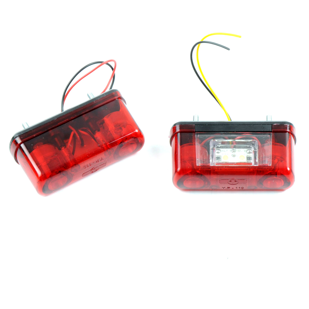 Підсвічування номера 12/24V діодне 4 LED Червоне “YUCEPLAST“ УР-110 Туреччина (2шт./уп)
