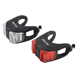 Набір вело світла 2xLEDs 3-7lm/2xCR2032/3реж. роботи/вологонепр,/Red-White(2шт) GreysLED №GR13100