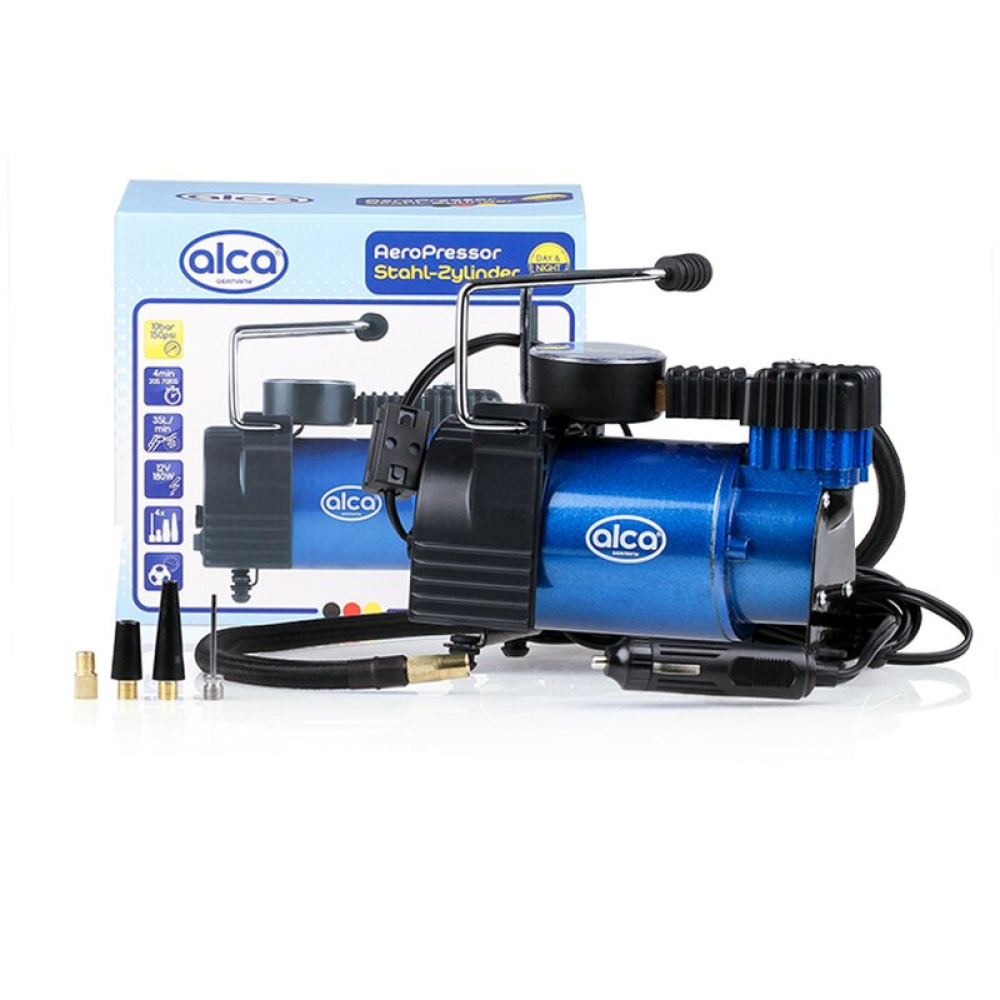 Компресор - “ALCA“ 227 500 - 12v - 180вт - 35л - 7атм - 14А - LED підсвічування манометра