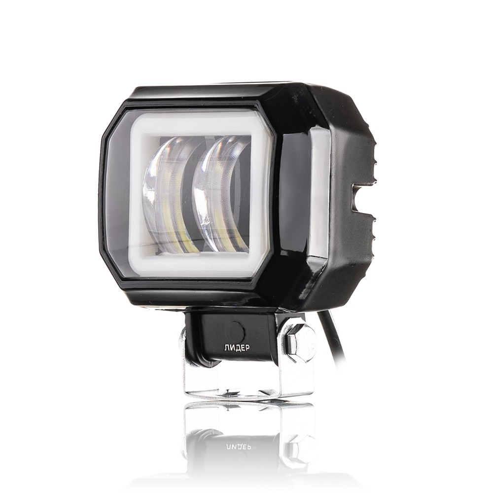 Фара-LED Квадрат 20W (10W*2) 10-30V 85*75*50mm Ближнє світло (1шт) (F-20W) Білий обід