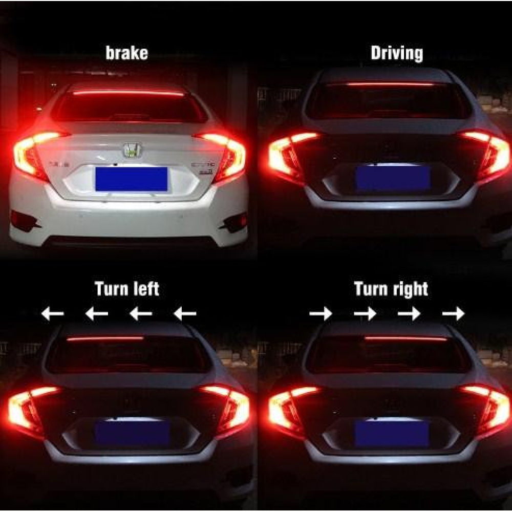 Стоп-сигнал додатковий 104см 40LED під заднє скло гнучкий(аварійка/біжить поворот/стробоскоп)