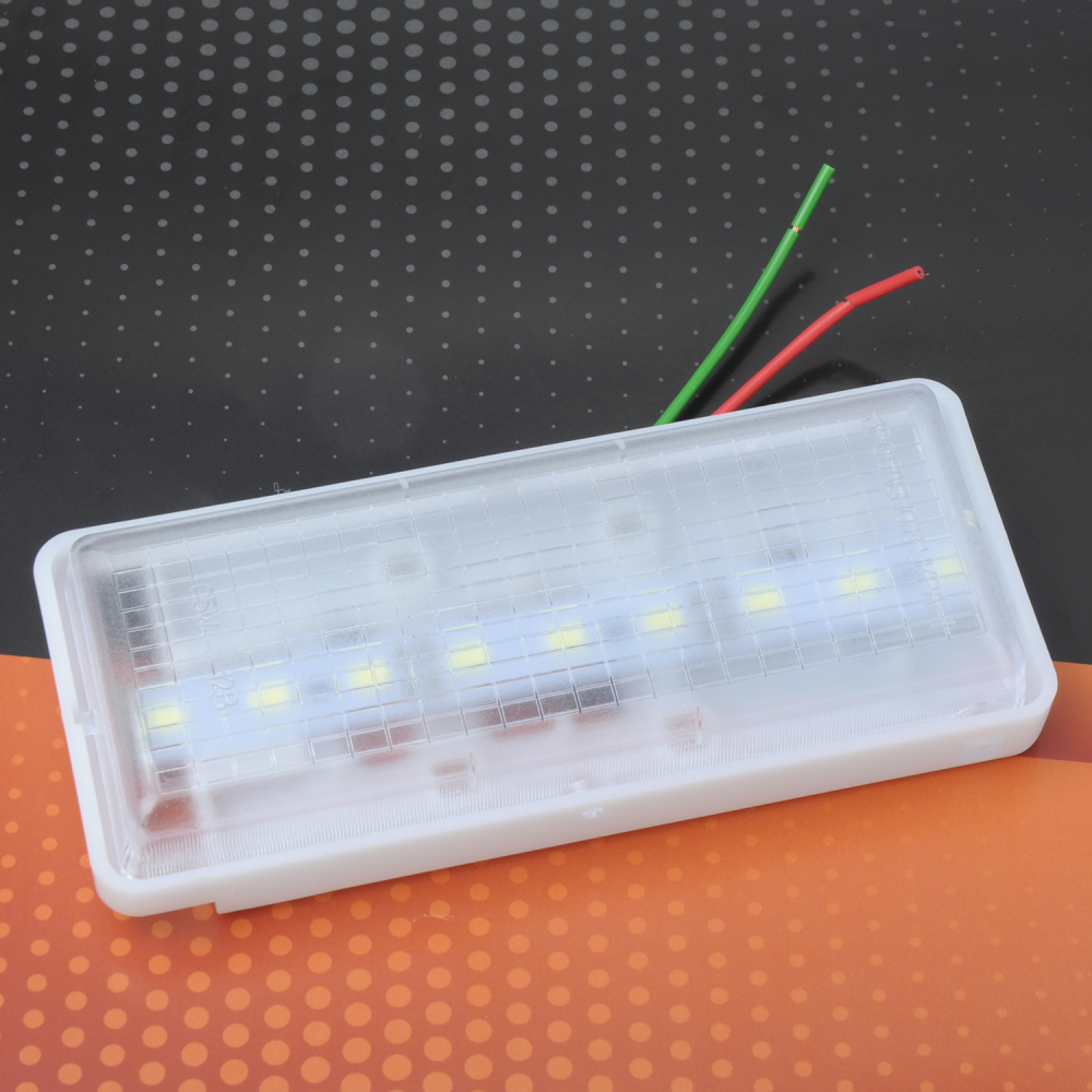 Підсвічування салону 12V LED (130х55х20мм) (1шт) - біле 9 SMD 1 режим “Україна“