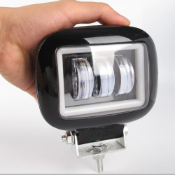 Фара-LED Квадрат 45W (15W*3) 10-30V 120*100*60mm Ближнє/Flood Лінзована PREMIUM+ДХО+Angel 88BC