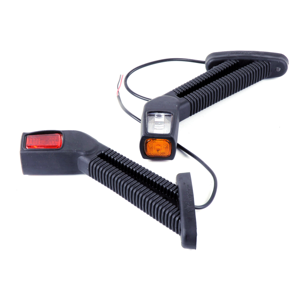 Габарит “ріжки“ косий 18см 12/24v червоний+білий+жовтий 1+1+2LED “CERAY“ Л-093 (2шт)