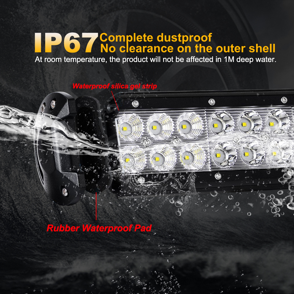 Фара-LED Балка 705*107*73мм 180W (3W*60) 10-30V COMBO D2 Black
