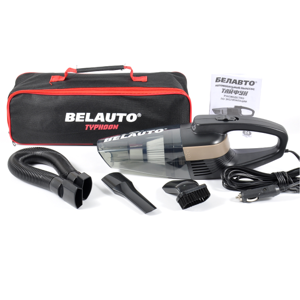 Автопилосос Сухе+Вологе прибирання 110W “BELAUTO“ Тайфун BA55-B + LED ліхтар 3.2kПа/2 адаптр.