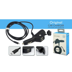 Прикурювач одинарний MicroUSB провід “ORIGINAL P15“ 3.6А+2 USB+1прикурка L=1.5м
