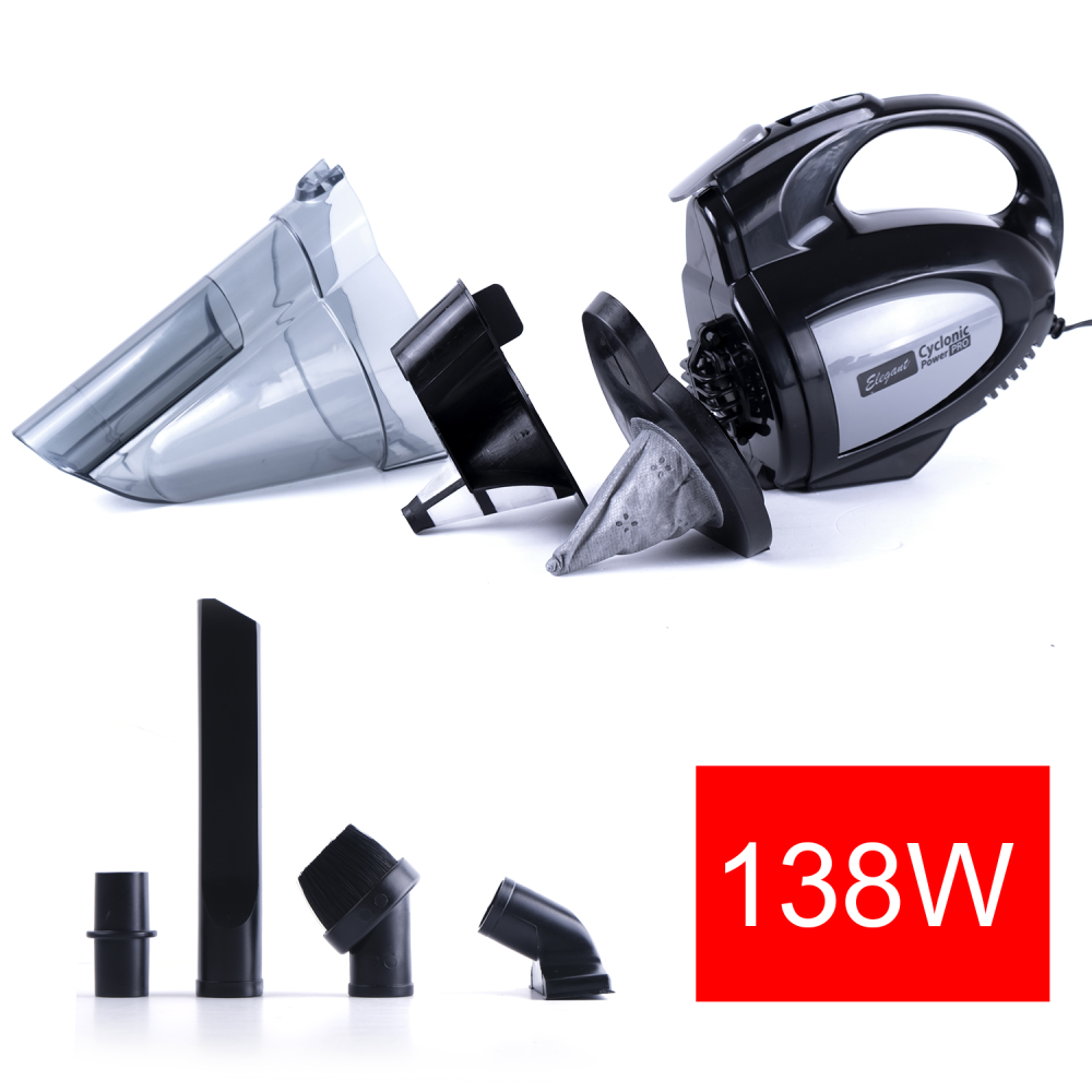 Автопилосос Сухе+Вологе прибирання 138W “Elegant 100235 Cyclonic Power система 2х фільтрів/дод.насад