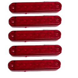 Габарит - червоний - 100х20мм - 12/24V Led 6 діодів - “MRT-53“ - К-182 (5шт)