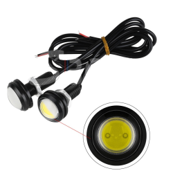 DRL Орлине око врізні LED D=23mm-COB-3smd 12V Білий